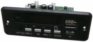 SD USB MP3 Player Decoder Front Panel 12V 208S