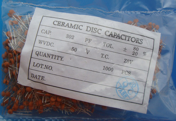 302PF DIP NPO Ceramic Capacitors