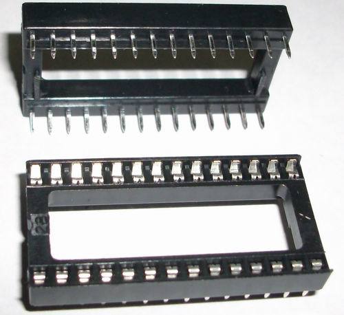 2 x IC sockets for 14 pins DIP28W ICs