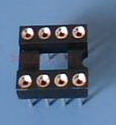 2 x IC sockets for 4 Pins DIP8 Circular Hole type