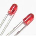 LED Red Diffused 3mm Round Top No edge