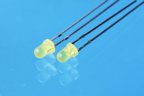 LED Yellow Diffused 3mm Round Top - Click Image to Close