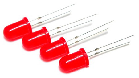 LED Red Diffused 5mm Round Top - Click Image to Close
