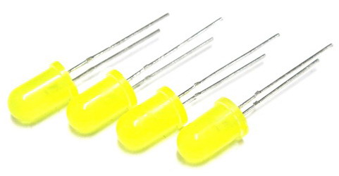 LED Yellow Diffused 5mm Round Top