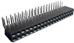 Dual Row Female Header Right Angle Sip Type 2.54mm
