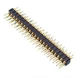 Male Header Dual Row Straight Dip type 2.54mm - Click Image to Close