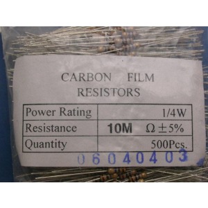 Carbon Film Resistors 10m ohm 0.25W