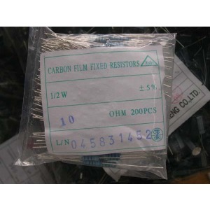 Carbon Film Resistors 10 ohm 0.5W