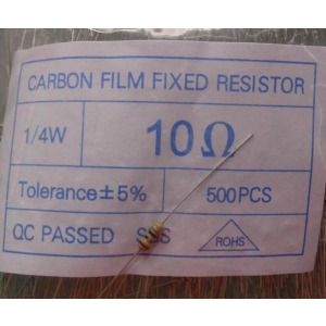 Carbon Film Resistors 10r ohm 0.25W