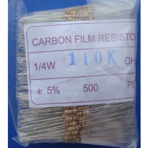 Carbon Film Resistors 110k ohm 0.25W