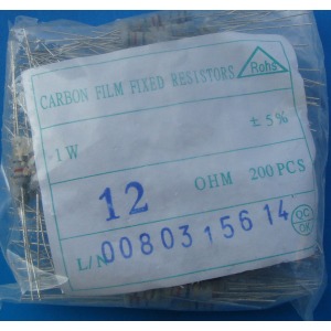 Carbon film resistors 12 ohm 1W 5%