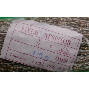 Carbon Film Resistors 150r ohm 0.25W