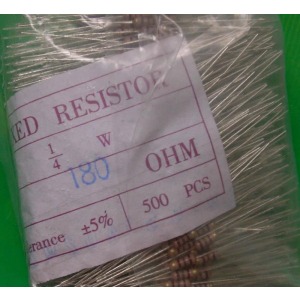 Carbon Film Resistors 180r ohm 0.25W