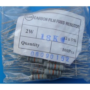 Carbon Film Resistors 18K ohm 2W - Click Image to Close