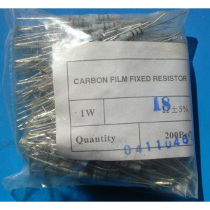 Carbon film resistors 18 ohm 1W 5%