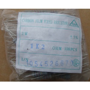 Carbon Film Resistors 1.2K ohm 2W