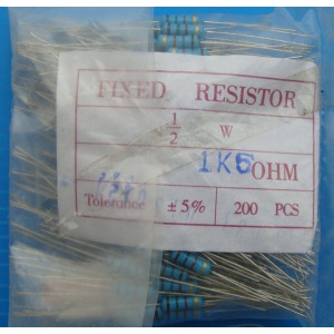 Carbon Film Resistors 1k6 ohm 0.5W