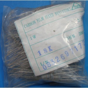 Carbon film resistors 1.8k ohm 1W 5%