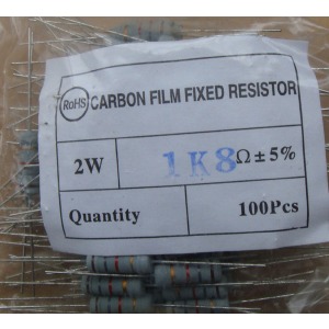 Carbon Film Resistors 1.8K ohm 2W