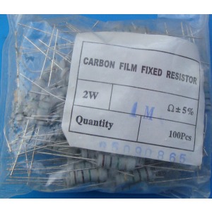 Carbon Film Resistors 1M ohm 2W