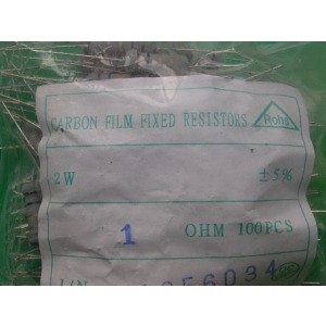 Carbon Film Resistors 1 ohm 2W - Click Image to Close