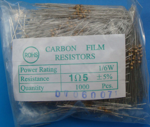 Carbon Film Resistors 1.5 OHM 5%