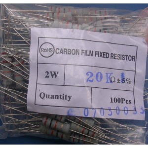 Carbon Film Resistors 20K ohm 2W