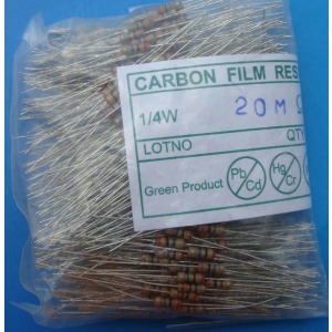 Carbon Film Resistors 20m ohm 0.25W