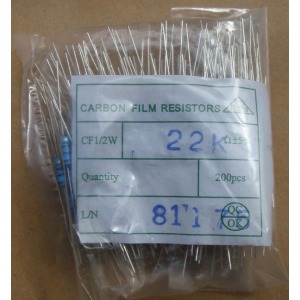 Carbon Film Resistors 22k ohm 0.5W