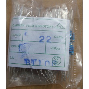 Carbon Film Resistors 22 ohm 0.5W