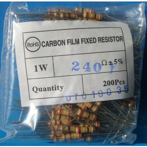 Carbon film resistors 240 ohm 1W 5%