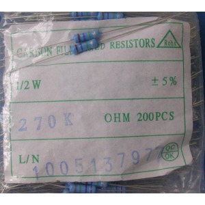 Carbon Film Resistors 270k ohm 0.5W