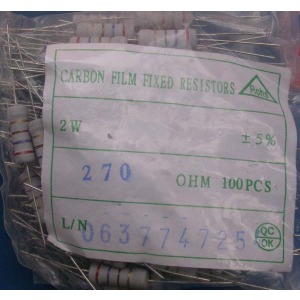 Carbon Film Resistors 270 ohm 2W