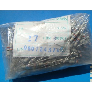 Carbon film resistors 27 ohm 1W 5%