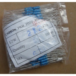 Carbon Film Resistors 2k2 ohm 0.5W