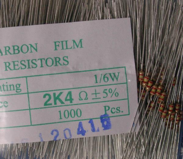 Carbon Film Resistors 2K4 OHM 5%