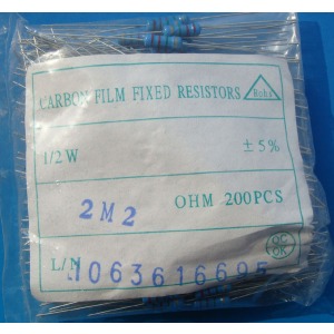 Carbon Film Resistors 2.2M ohm 2W