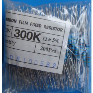 Carbon Film Resistors 300k ohm 0.5W