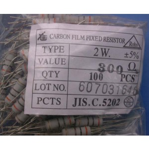 Carbon Film Resistors 300 ohm 2W