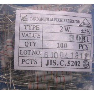 Carbon Film Resistors 30K ohm 2W
