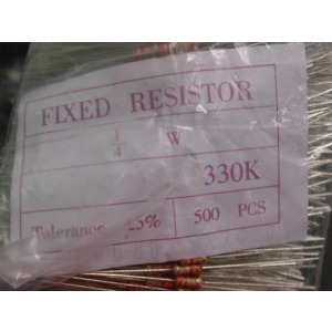 Carbon Film Resistors 330k ohm 0.25W