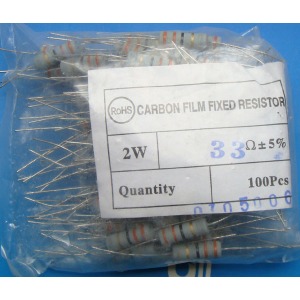 Carbon Film Resistors 33 ohm 2W