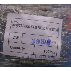 Carbon Film Resistors 39K ohm 2W - Click Image to Close