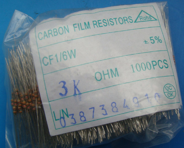 Carbon Film Resistors 3K OHM 5%