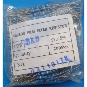 Carbon Film Resistors 3k9 ohm 0.5W