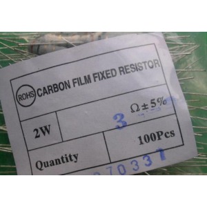 Carbon Film Resistors 3 ohm 2W