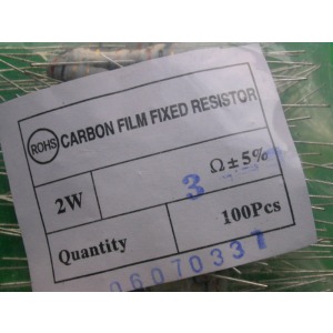 Carbon Film Resistors 3 ohm 2W