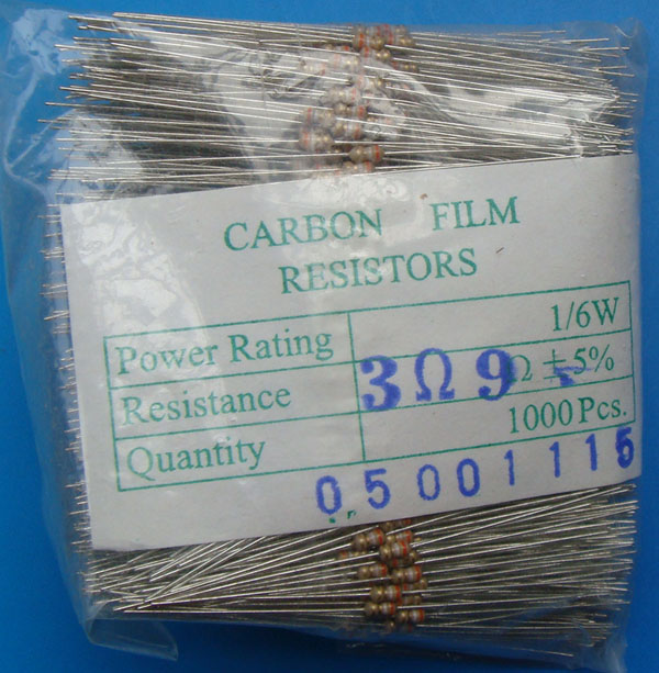 Carbon Film Fixed Resistors 3R9 OHM 5%