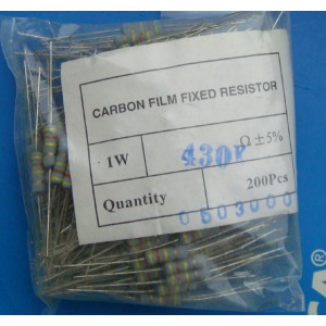 Carbon film resistors 430k ohm 1W 5%
