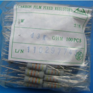 Carbon Film Resistors 43K ohm 2W